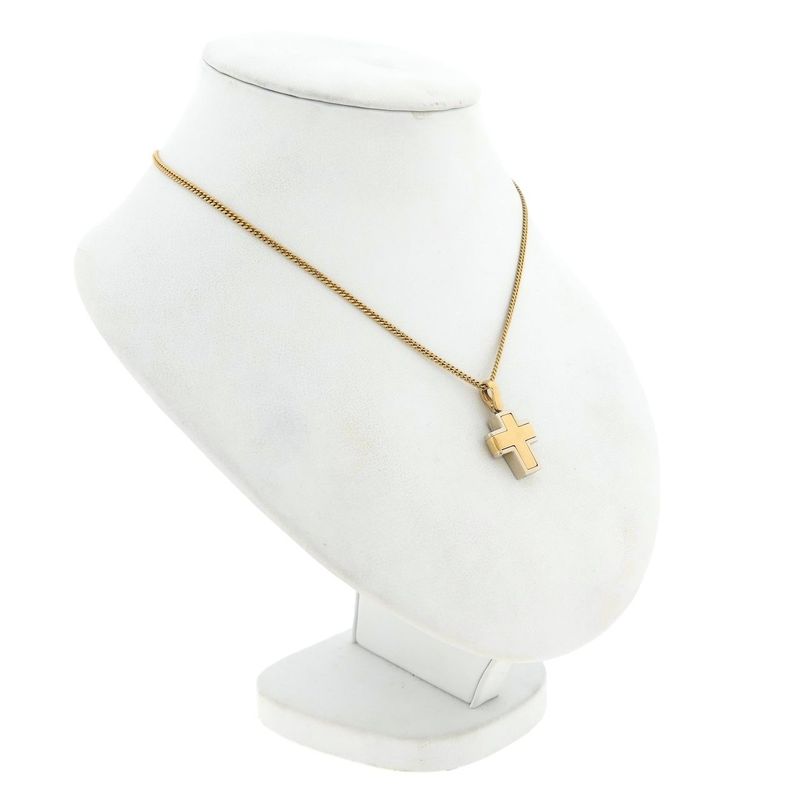Image 5 of Bicolor Gold Cross Pendant