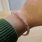 Image 6 of Gold beaded bracelet with rose quartz | 19 cm