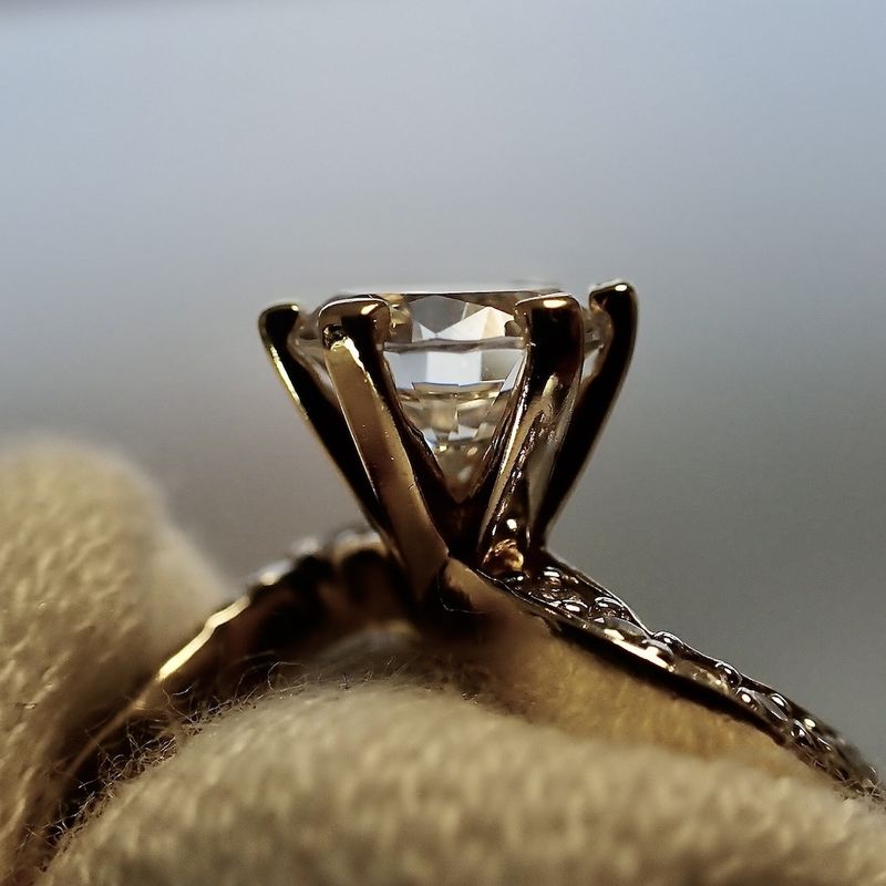 Image 3 of 18 carat gold cocktail ring set with zirconia