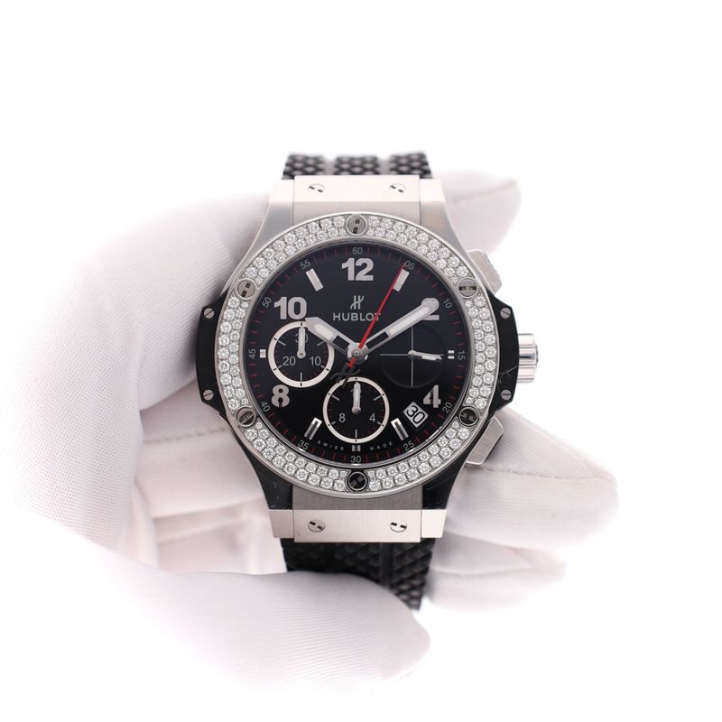 Afbeelding 7 van Hublot Big Bang Diamonds 41mm 314.SX.130.RX.114; Automatisch Chronograaf Horloge
