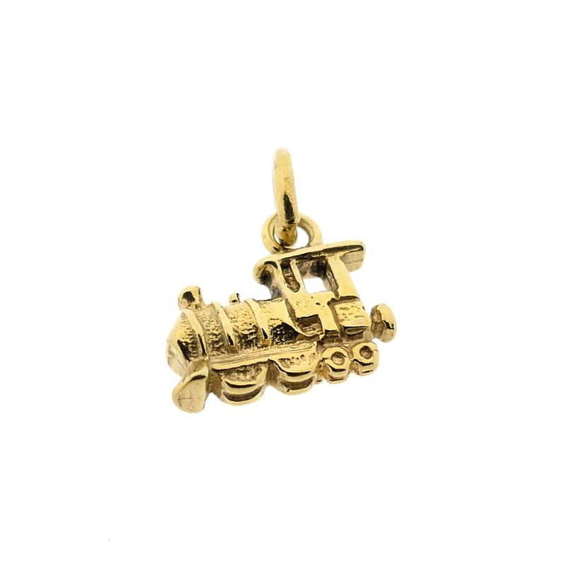Image 3 of Gold pendant of a locomotive