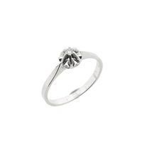 White Gold Solitaire Ring with 0.04 ct Diamond