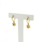 Image 4 of Gold earrings with peridot and diamond | 0.04 ct.