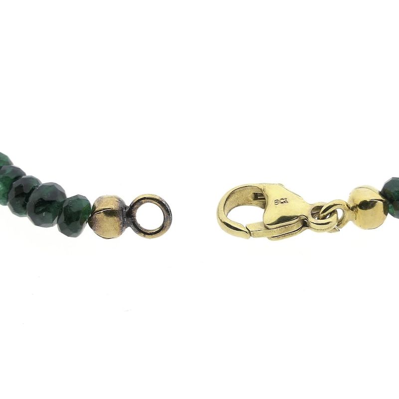 Image 6 of Emerald bead bracelet with gold clasp | 20 cm