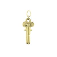 18 carat gold pendant of a key