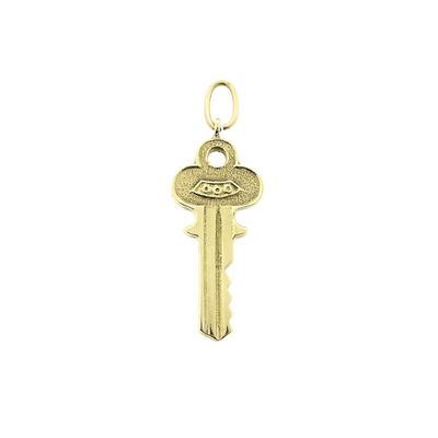 Image 1 of 18 carat gold pendant of a key