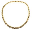 Image 5 of Gold twisted mesh link necklace