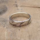 Image 2 of Silver ring with diagonal relief | Men