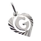 Image 2 of Silver pendant; Letter G