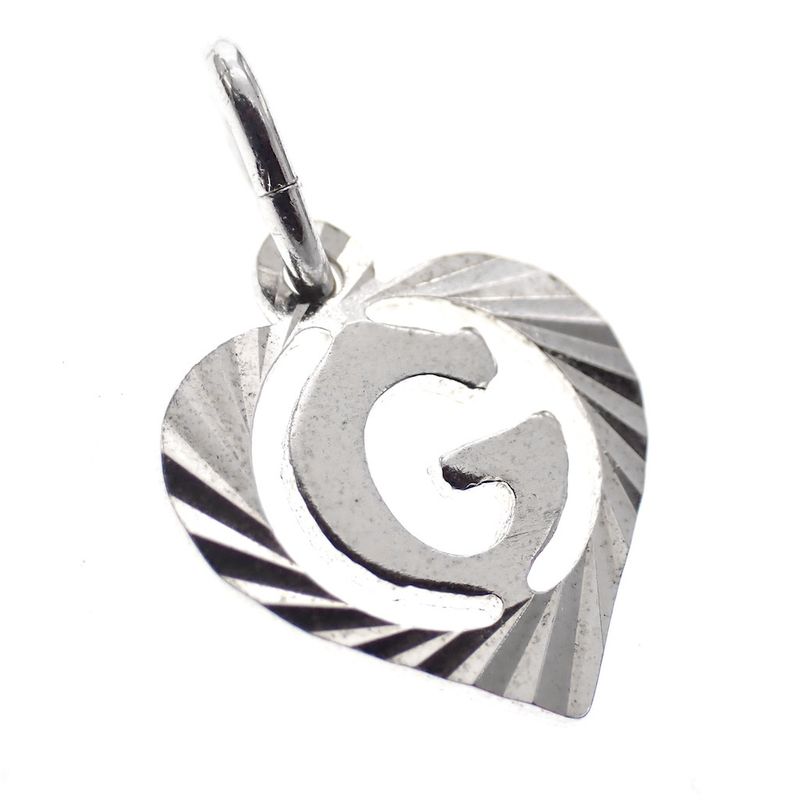 Image 2 of Silver pendant; Letter G