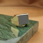 Image 9 of Gold men's signet ring with onyx