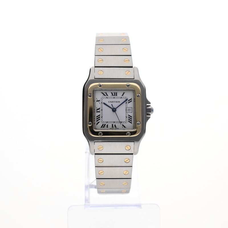 Image 23 of Cartier Santos Carree Automatic 2961; 18k. Gold/steel watch