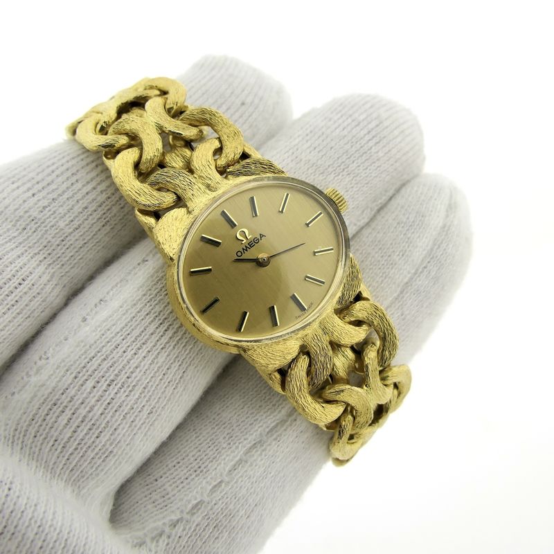 Image 13 of Omega Geneva Bracelet Watch; 18k Gold Women's Watch