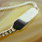 Image 3 of Silver gourmet bracelet with engraving plate | 18.5 cm