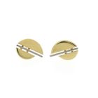 Image 5 of Two-tone gold stud earrings