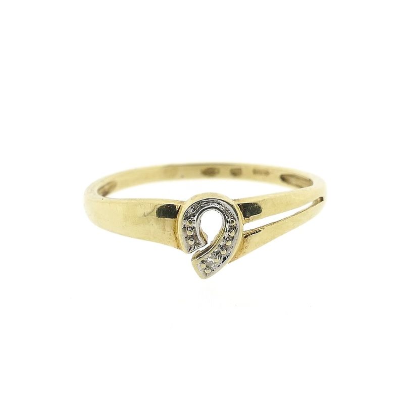 Image 3 of Golden fantasy ring with diamond | 0.005 ct.
