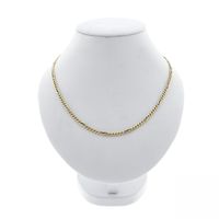 Two-tone gold gourmet/fantasy link chain