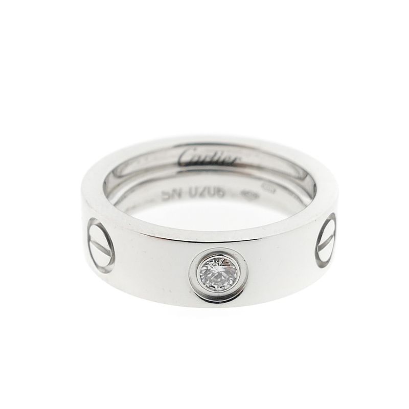 Image 5 of White gold LOVE ring set with diamond; Cartier