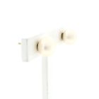 Image 4 of Gold stud earrings with cultured pearl