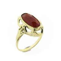Gold ring with carnelian | Vintage