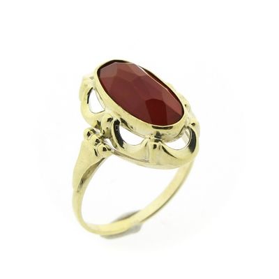Image 1 of Gold ring with carnelian | Vintage