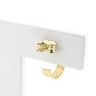 Image 5 of Gold semicircular stud earrings