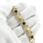 Image 3 of Antique gold boat bracelet with garnet