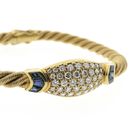 Image 5 of 18-karat gold twisted bracelet with sapphire and diamond; 1.11 ct. | Wellendorff