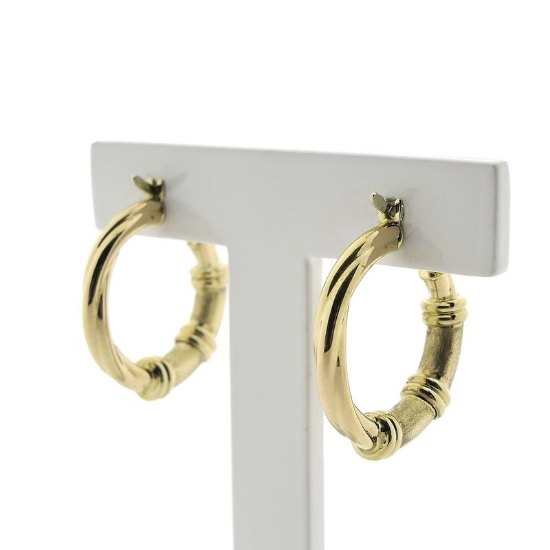 Image 4 of Vintage gold hoop earrings | Ø 21.5 mm