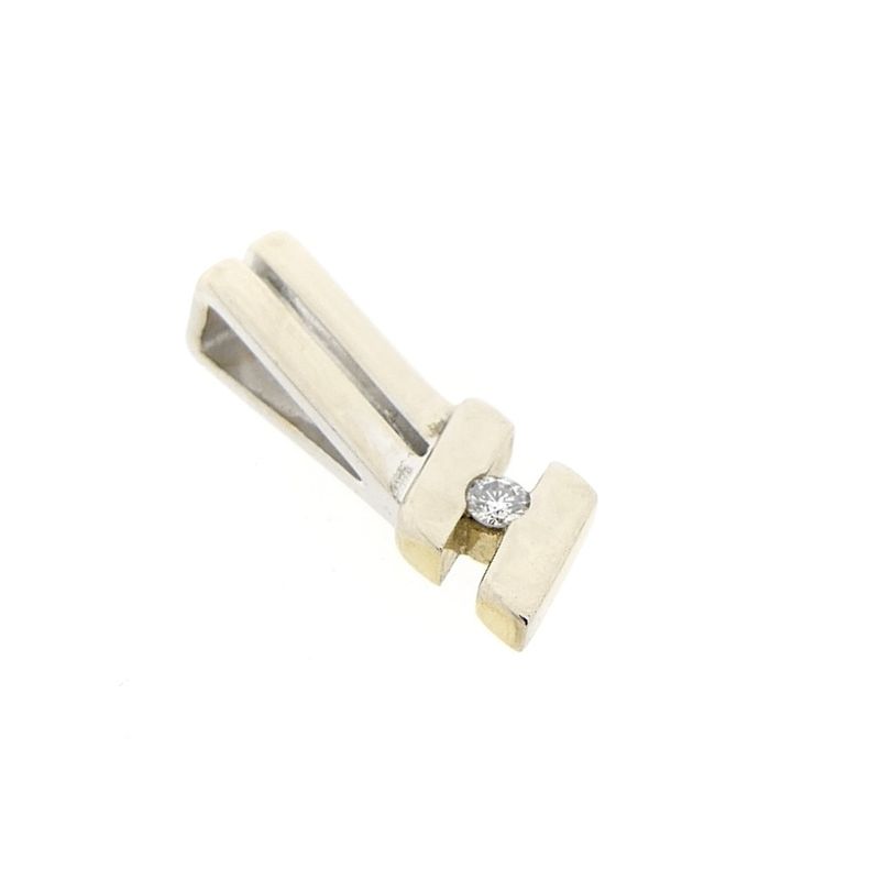 Image 3 of White gold pendant with diamond | 0.03 ct.