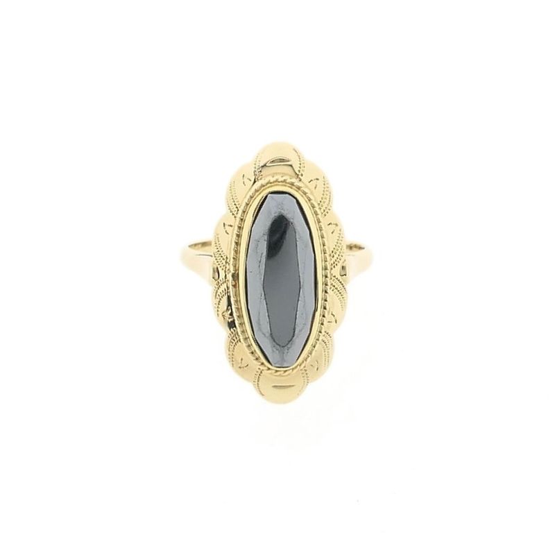 Image 3 of Gold Ring with Hematite