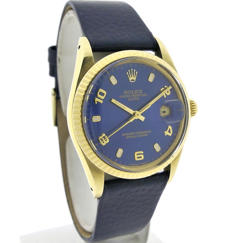 Image 3 of Rolex Oyster Perpetual Date 15037; 14k gold watch