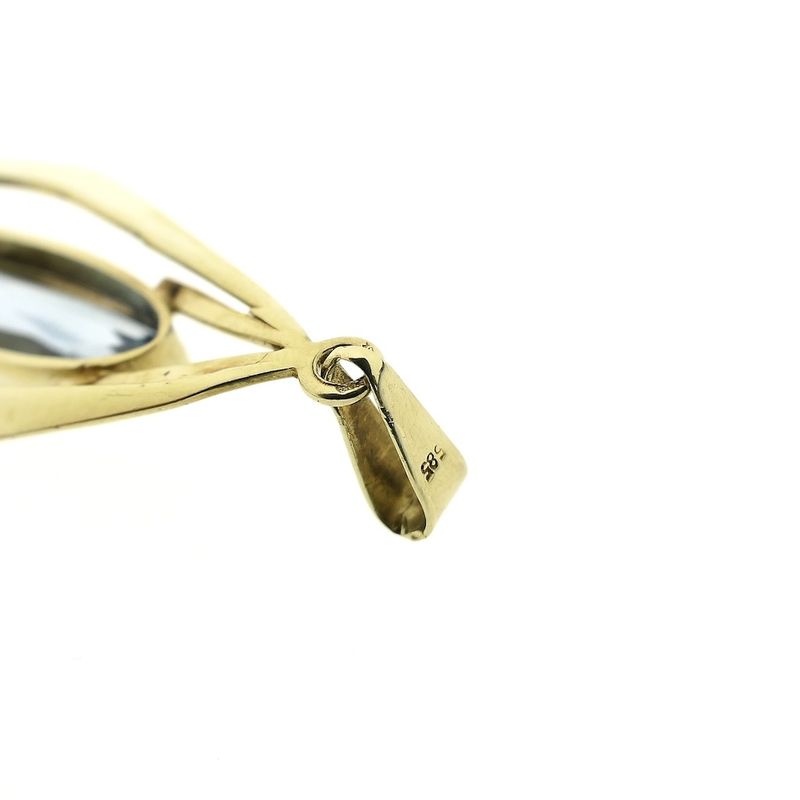Image 3 of Gold pendant with Aquamarine