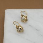 Image 5 of 18K Two-tone gold earrings with zirconia | Vintage