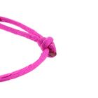 Image 5 of Forever Knots® Handcrafted Magenta Satin Bracelet with Silver Link
