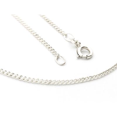 Image 2 of Silver gourmet link chain (suitable for a pendant) | 41 cm