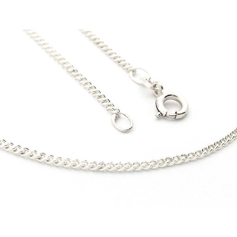 Image 2 of Silver gourmet link chain (suitable for a pendant) | 41 cm