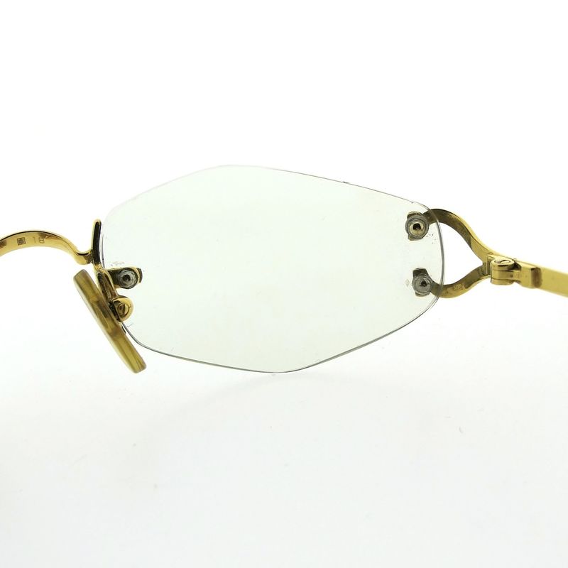 Image 9 of Vintage Cartier glasses with clear glass; Vermeil; 18-130