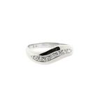 Image 3 of White gold ring with diamonds; 0.14 ct.