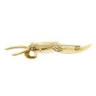 Image 2 of Vintage gold brooch of a feather