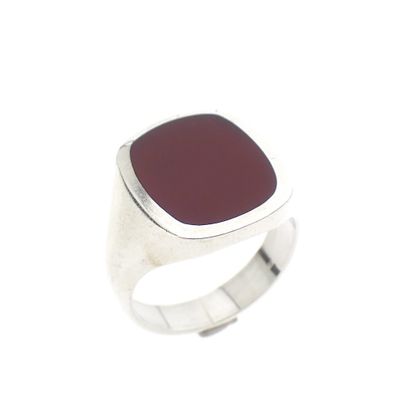 Image 1 of Signet ring set with carnelian