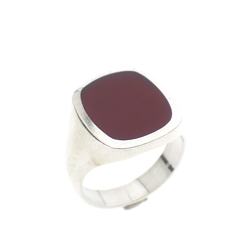 Image 1 of Signet ring set with carnelian
