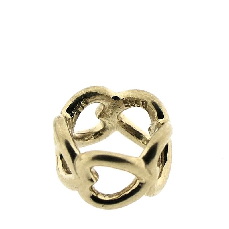 Image 5 of Pandora charm; Gold; Open Heart Charm