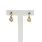 Image 1 of Gold Ball Earrings with Zirconia