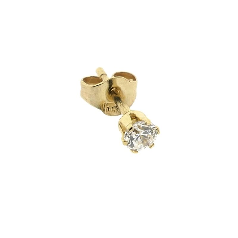 Image 6 of Gold stud earrings with zirconia