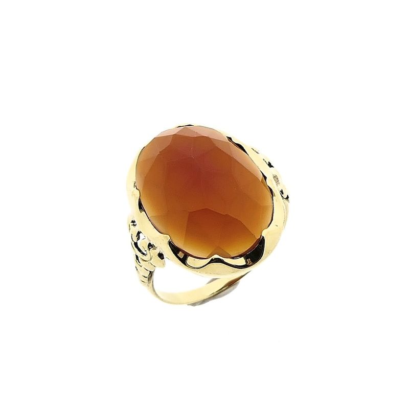 Image 1 of Gold ring with carnelian