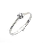 Image 1 of White gold solitaire ring with 0.03 ct diamond.