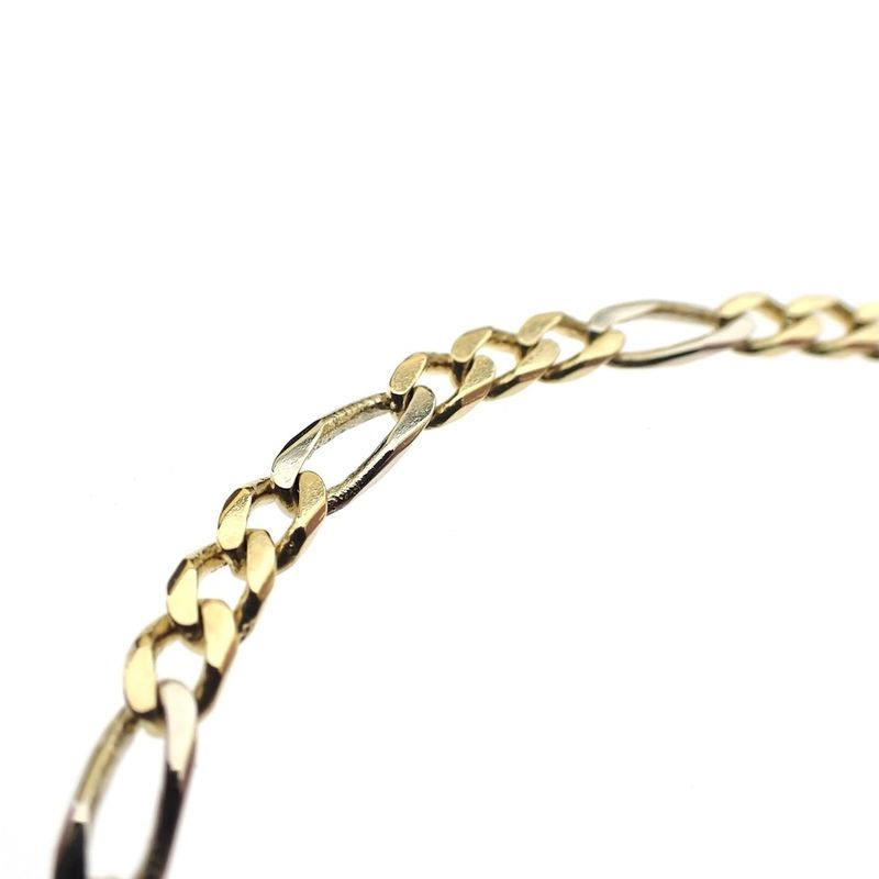 Image 3 of 18 ct. Bicolor gold Figaro bracelet | 19.5 cm