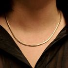 Image 11 of Gold flat gourmet link chain
