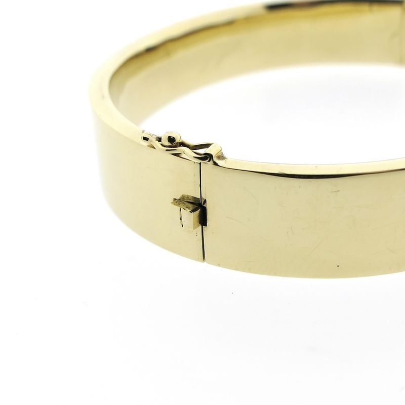 Image 4 of Gold wide slave bracelet | Ø 60mm